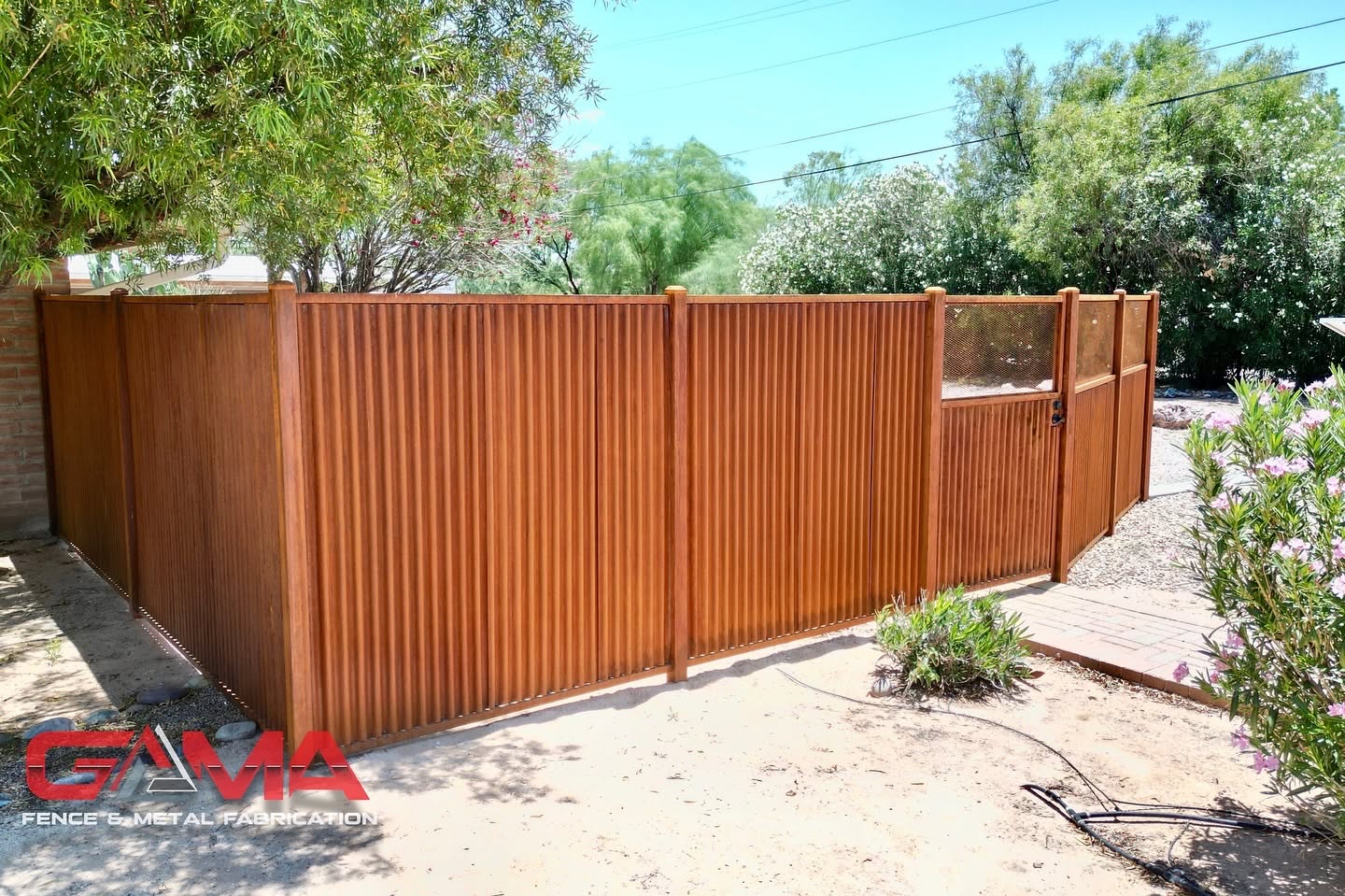 Corrugated Metal Privacy Fence — Residential Fencing in Tucson, AZ