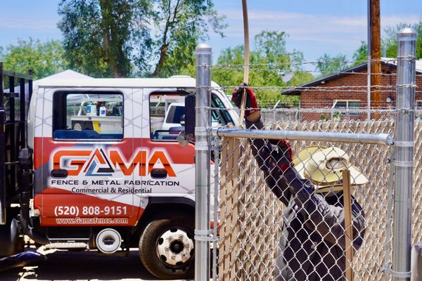 483 LF Security Fence Installation — Gama Fence Tucson AZ